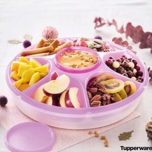 Vibrant Pink Divided Serving Tray